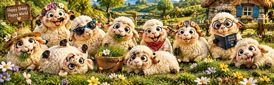 Happy sheep, happy world